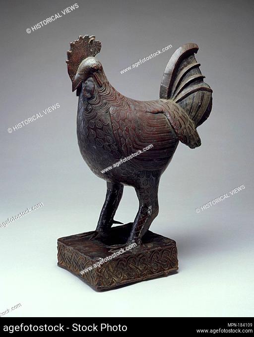 Rooster. Date: 18th century (?); Geography: Nigeria, Court of Benin; Culture: Edo peoples; Medium: Brass; Dimensions: H. 19 7/8 x W. 7 3/8 x D. 15 in