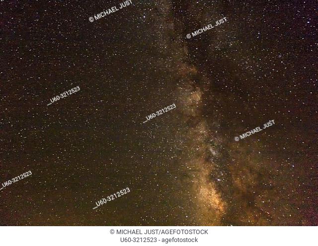 The Milky Way appears over Zion National Park on a moonless night