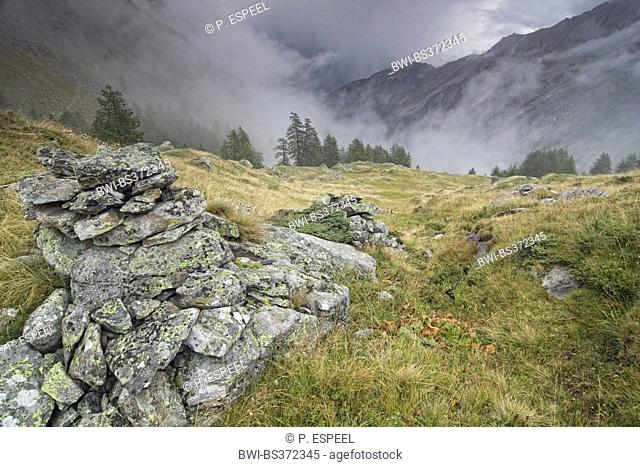 Rocky mountain slope, Italy, Piedmont, Gran Paradiso National Park