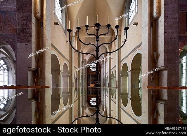 The seven-branched candelabrum in the Dom St. Blasii in Braunschweig, Lower Saxony, Germany