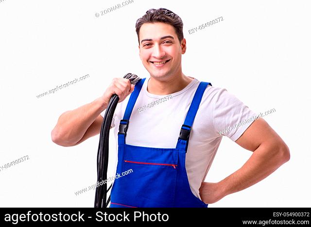 Man doing electrical repairs