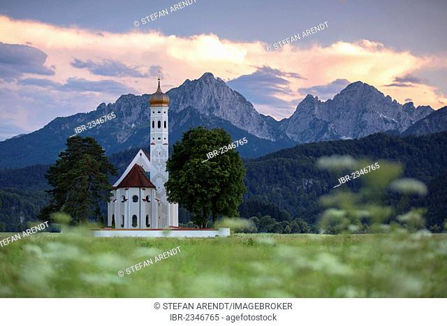 Church of St. Coloman near Fuessen in the Allgaeu, Bavaria, Germany, Europe, PublicGround