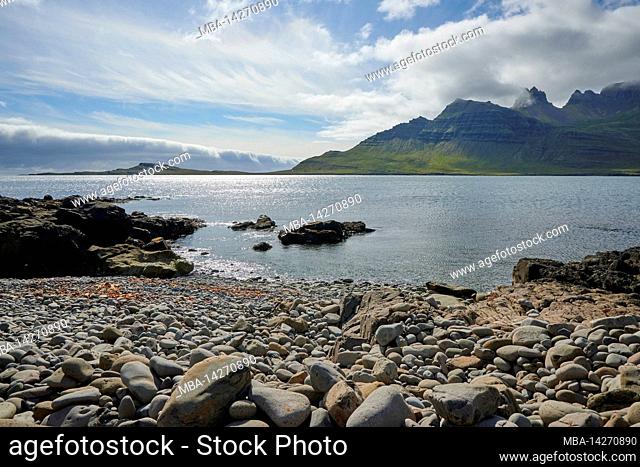 Fjord, Sea, Coast, Summer, Austurbyggd, Austurland, Iceland