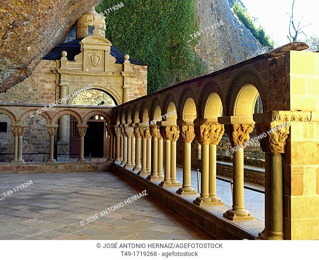 cloister of San Juan de la Peña Monastery in Huesca Aragon