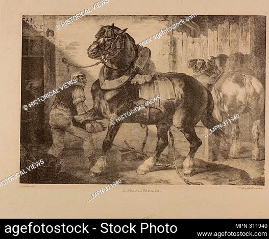 Jean Louis Andr Thodore Gricault. A French Farrier, plate 12 from Various Subjects Drawn from Life on Stone - 1821 - Jean Louis Andr Thodore Gricault (French