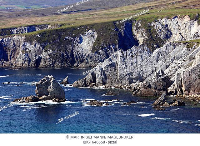 Cliffs near Dooega, Achill Island, County Mayo, Connacht province, Republic of Ireland, Europe