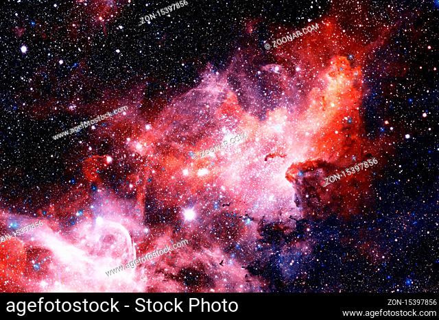 Deep space art. Starfield stardust, nebula and galaxy. Elements of this image furnished by NASA
