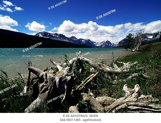 Lake Sherburne, Glacier National Park (UNESCO World Heritage List, 1995), Montana, United States of America