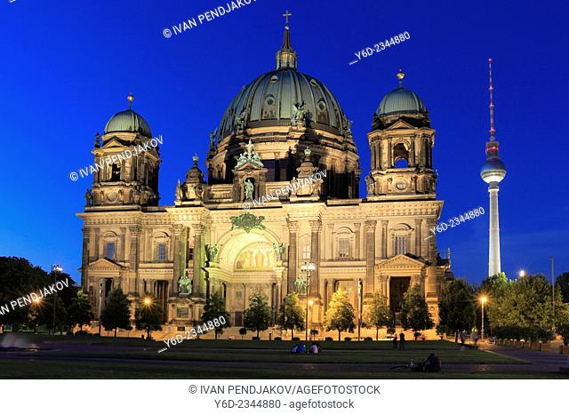 Berlin Cathedral at Night, Germany