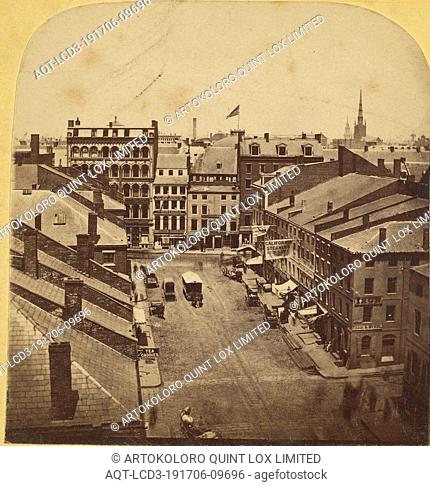 Broad Street, Boston, Mass., Deloss Barnum (American, 1825 - 1873), about 1859, Albumen silver print