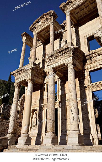 The library of Celsus is an ancient building in Ephesus, Izmir, Turkey