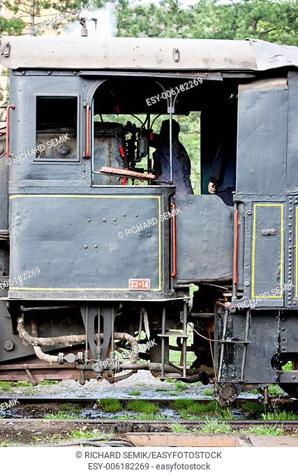 detail of steam locomotive (126.014), Resavica, Serbia