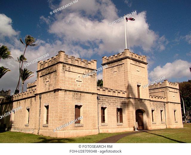 Honolulu, Oahu, HI, Hawaii, Iolani Barracks of the Royal Household Guards, Iolani Palace State Monument