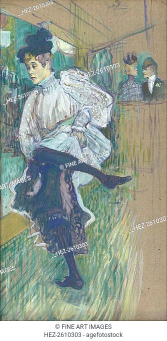 Jane Avril Dancing, ca 1892. Artist: Toulouse-Lautrec, Henri, de (1864-1901)