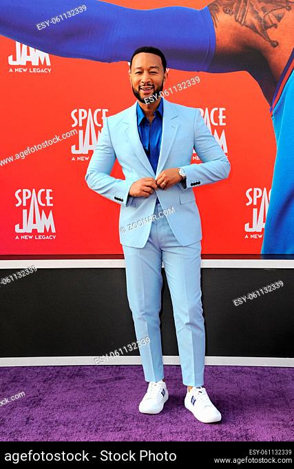 John Legend at the Los Angeles premiere of 'Space Jam: A New Legacy' held at the Regal LA Live in Los Angeles on July 12, 2021