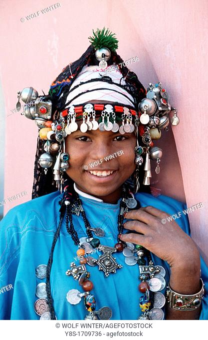 Moroccan girl with traditional Jewellery in Agadir