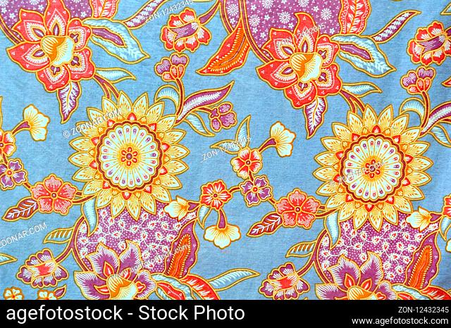 detailed patterns of Indonesia batik cloth