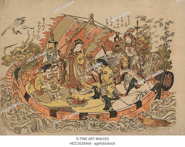 Seven Lucky Gods, Between 1775 and 1780. Artist: Kitao, Shigemasa (1739-1820)
