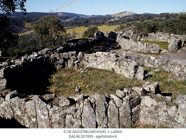 Ruins of houses in Citania de Briteiros, Minho, Portugal, Iron Age