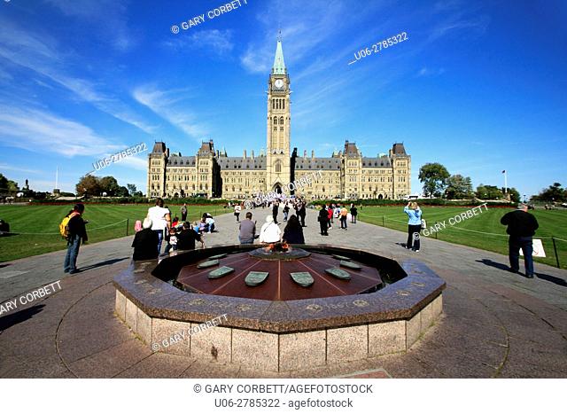 Parliament buildings in Ottawa, Ontario, Canada