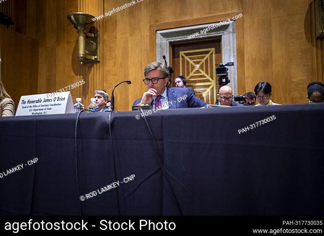 James O'Brien, Head of the Office of Sanctions Coordination, U.S. Department of State, appears before a Senate Committee on Foreign Relations hearing to examine...