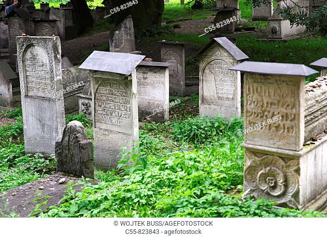 Kazimierz historic district, Remuh Synagogue and cemetery, former Jewish Quarter, Cracow, Krakow, Poland