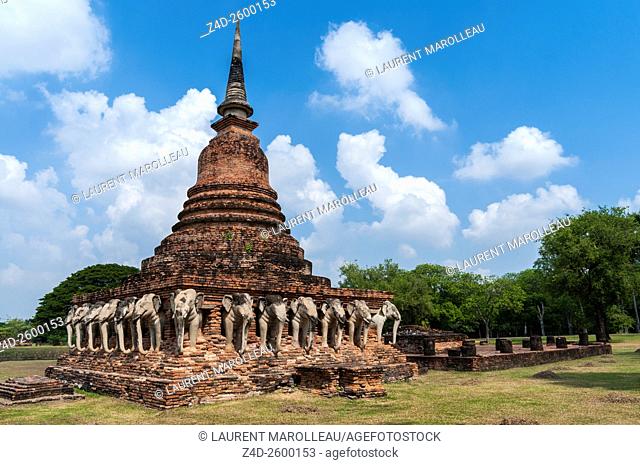 Wat Sorasak, Sukhothai Historical Park, Northern Region, Thailand, Asia