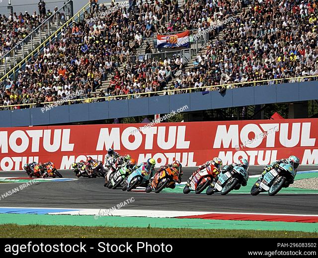 June 26, 2022, TT Circuit Assen, Assen, Dutch Grand Prix 2022, in the picture Dennis Foggia from Italy, Leopard Racing, Tatsuki Suzuki from Japan