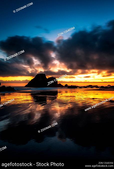Sunset at Camel Rock, Trinidad, California USA