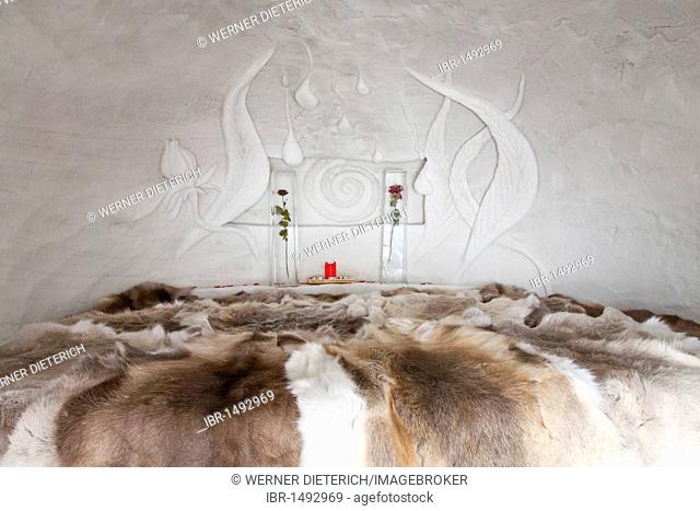 Igloo lodge on Mt Nebelhorn, igloo hotel, exclusive accommodation, ice, snow, winter, Oberstdorf, Allgaeu, Bavaria, Germany, Europe