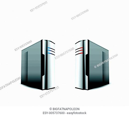 Computer Servers Isolated on White