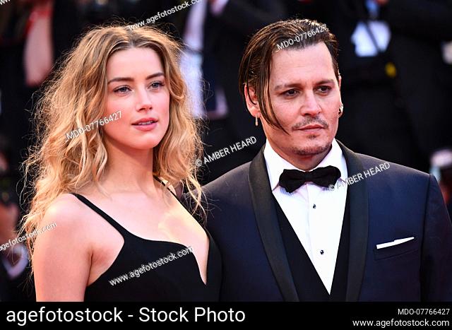 Actors Johnny Deep and Amber Heard on the red carpet for Black Mass movie at the 72 Venice International Film Festival. Venice (Italy), September 4th, 2015