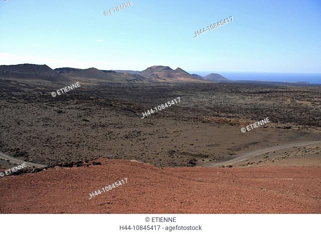 Lanzarote island, Spain, Europe, Canary islands, travel, volcanism, volcanic Landscape, scenery, Timanfaya, national p
