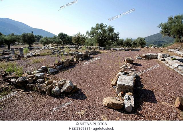 The Room of the Archives at Messene, Greece. Ancient Messene lies on the slopes of Mt Ithomi, 30km/19 miles northwest of Kalamata