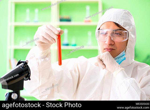 Doctor doing blood analysis in the lab