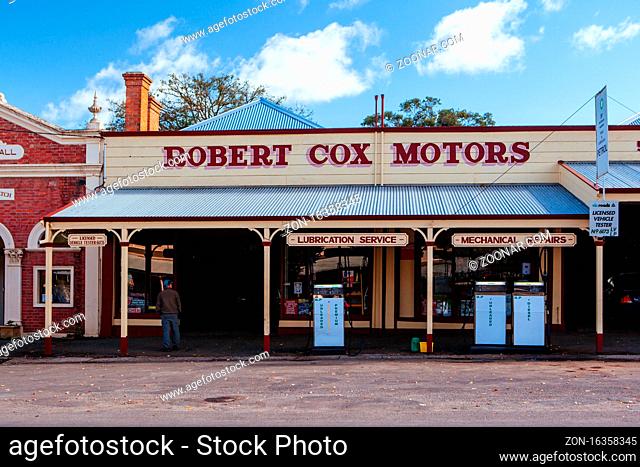 MALDON, AUSTRALIA - February 11 2014: Historic Victorian architecture in the old gold mining town of Maldon, Victoria, Australia