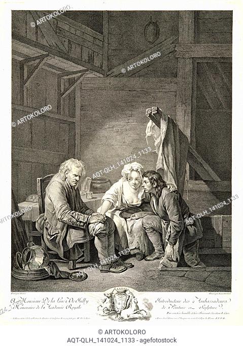 Laurent Cars (French, 1699-1771) after Jean-Baptiste Greuze (French, 1725 - 1805). The Blind Man Deceived (L'aveugle trompé), ca. 1760-1770