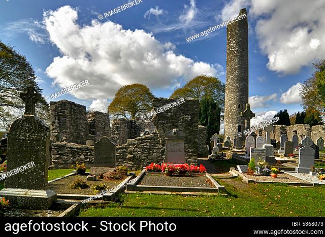 Round Tower, Monasterboice, Drogheda, County Louth, Round Tower, Ireland, Europe