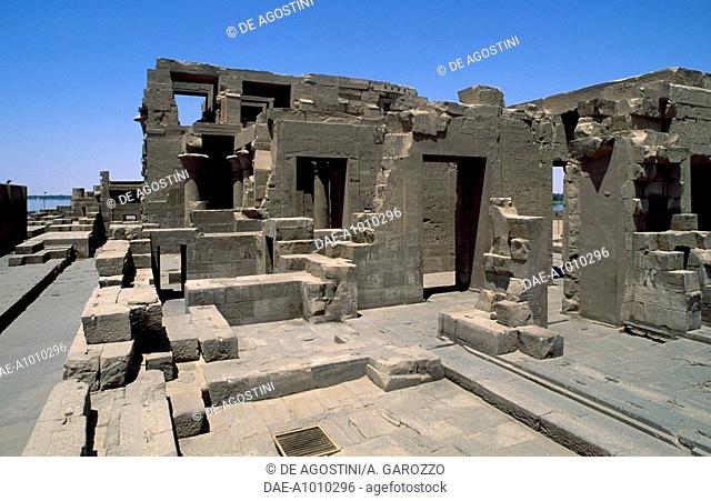 Ruins of the Temple of Sobek and Haroeris, Kom Ombo, Egypt. Egyptian civilisation, Ptolemaic Kingdom, Hellenistic Era, Lagide Dynasty