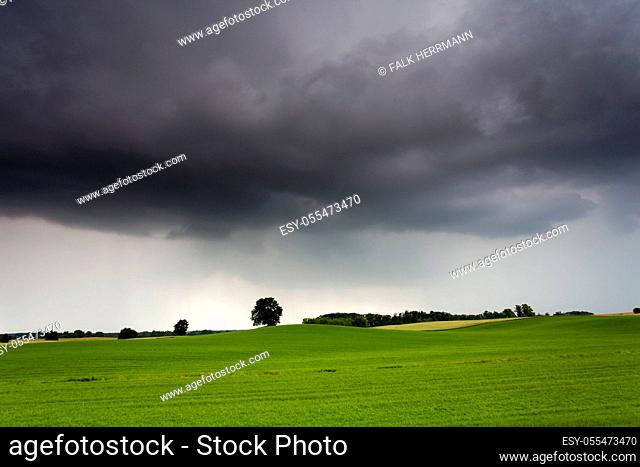 landscape, thundercloud, rain cloud