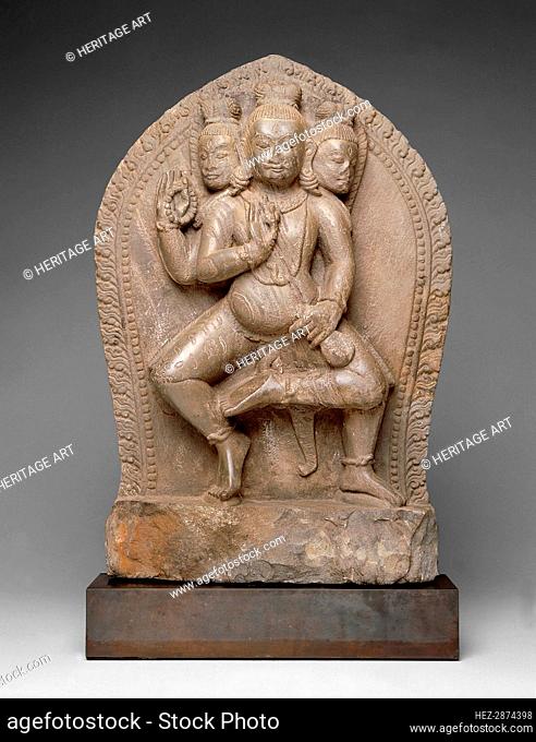 Dancing Bhairava, A Horrific Form of God Shiva, 13th/14th century. Creator: Unknown