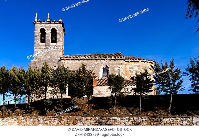 Iglesia románica de San Martín de Tours. Arenillas de Villadiego. Burgos. Castilla León. España