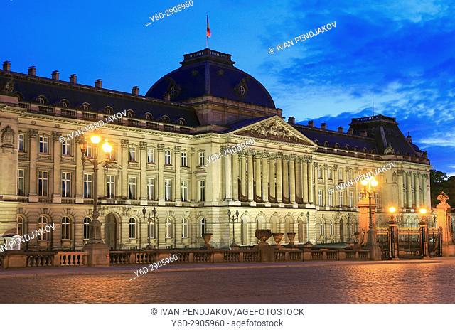 The Royal Palace at Dusk, Brussels, Belgium