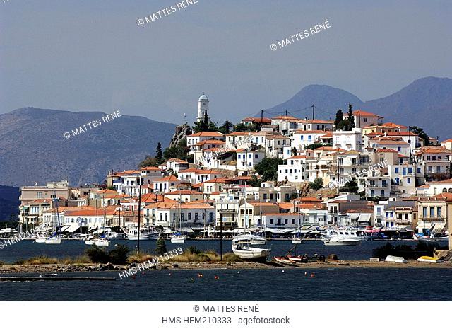 Greece, Central Greece, Saronic Gulf, Poros, island and town