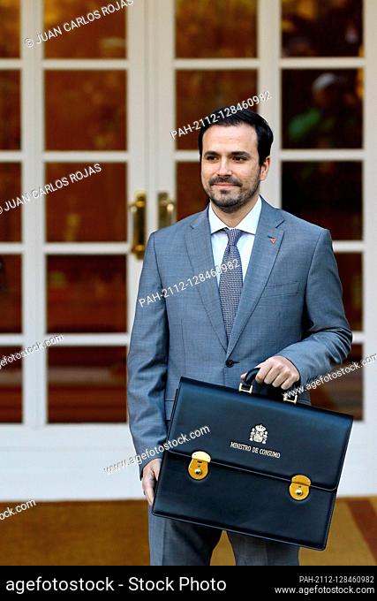 Madrid Spain; 14/01/2020.- Alberto Garzón Minister Consumption..Pedro Sanchez, president of Spain and his 22 ministers in a photo of the work team and his first...