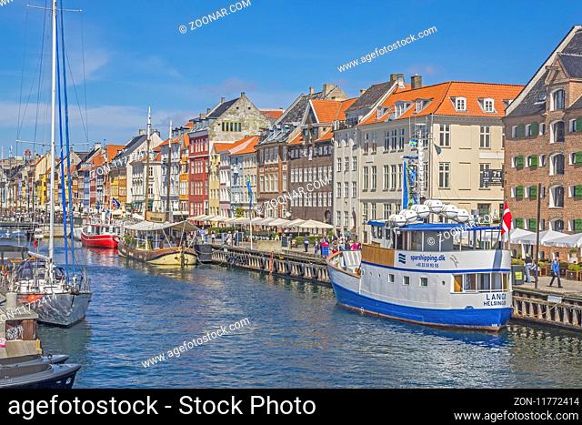 Boats in Nyhavn Canal Nyhavn Copenhagen Denmark