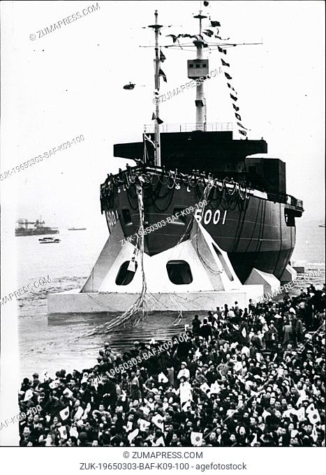 Mar. 03, 1965 - Launching of The Expedition Ship 'Fuji'. The Antarctica Expedition ship 'Fuji' was launched recently in a ceremony attended by Crown Prince...