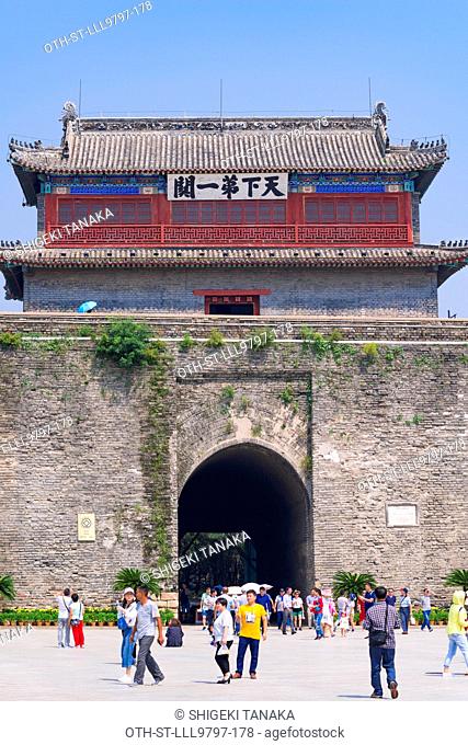 Reputed as The first pass under Heaven(Tianxiadiyiguan) Fortress of Shanhaiguan, built in 1381, Qinhuangdao, Hebei, Province, PR China