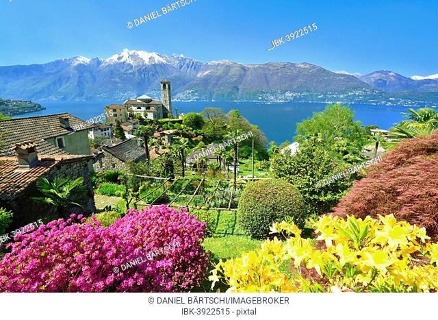 Sant'Abbondio on Lake Maggiore, Gambarogno, Ticino, Switzerland