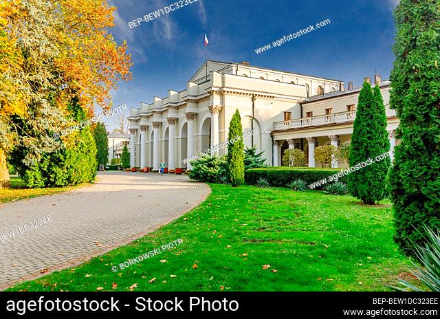 BUSKO-ZDROJ, SWIETOKRZYSKIE PROVINCE, POLAND: Sanatorium house Marconi situated in the spa park